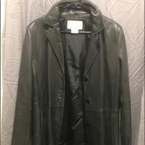 Leather coat